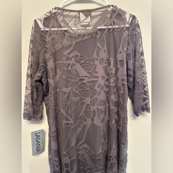 NWT Lasania Asymmetrical Gray Dress Size 6 - Picture 4 of 5